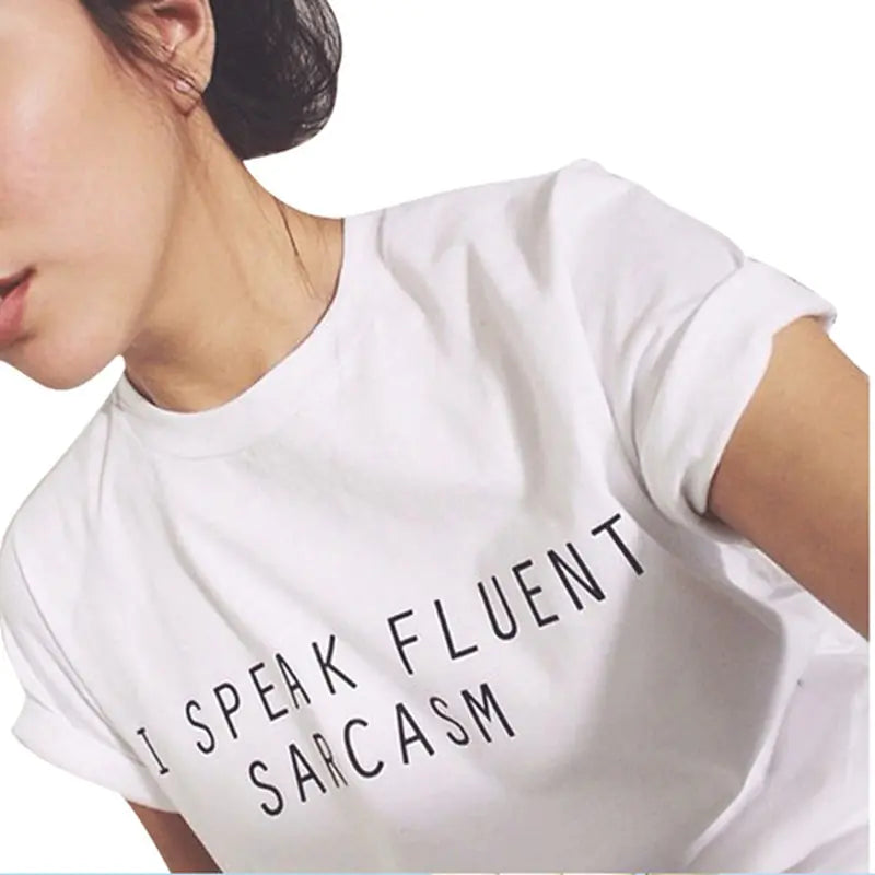 Letter Print Round Neck T-Shirt