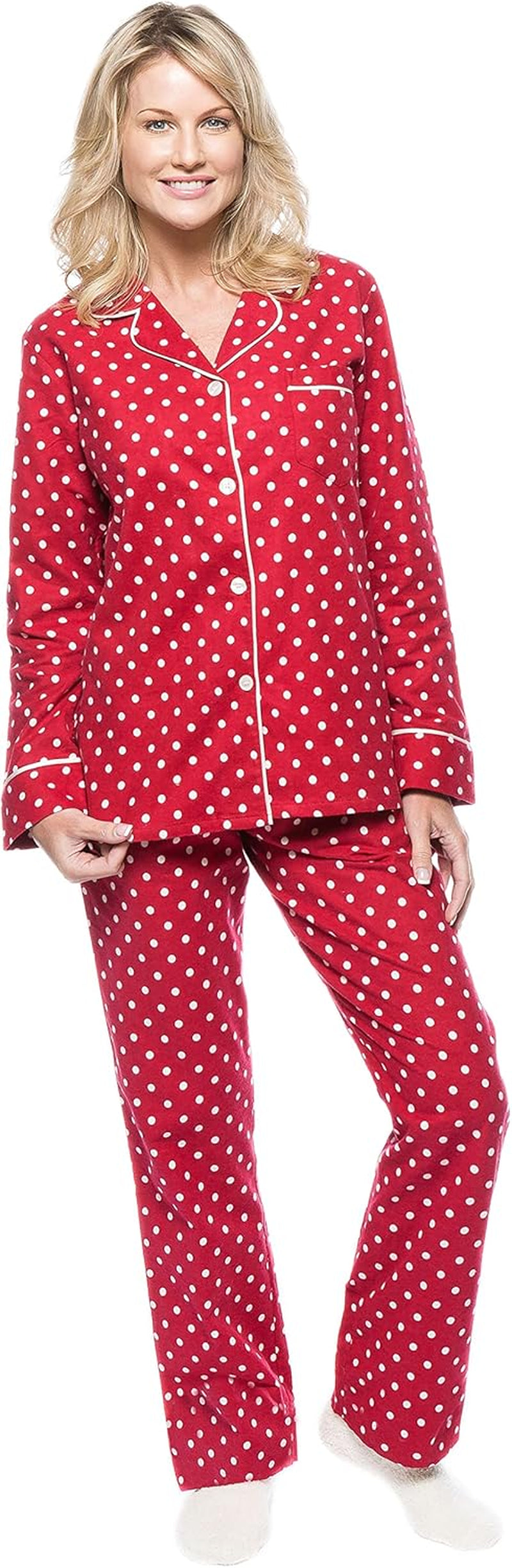 Women'S Flannel Pajamas - 2Pc Winter Pajama Set