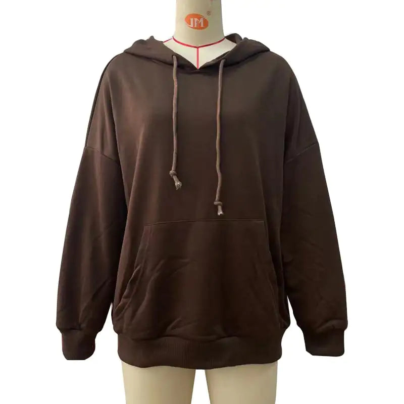 Loose Hooded Pullover for Fall and Winter