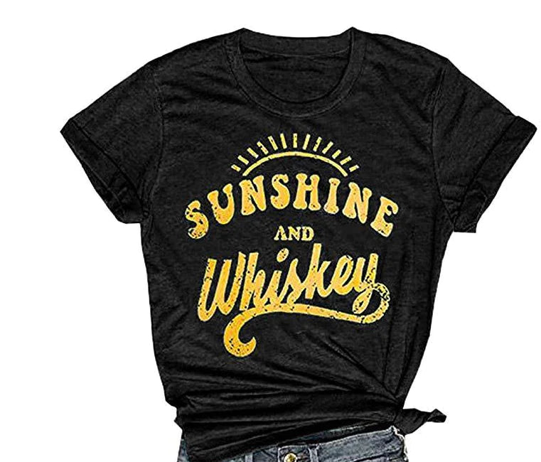 Round Neck Letter Print T-Shirt