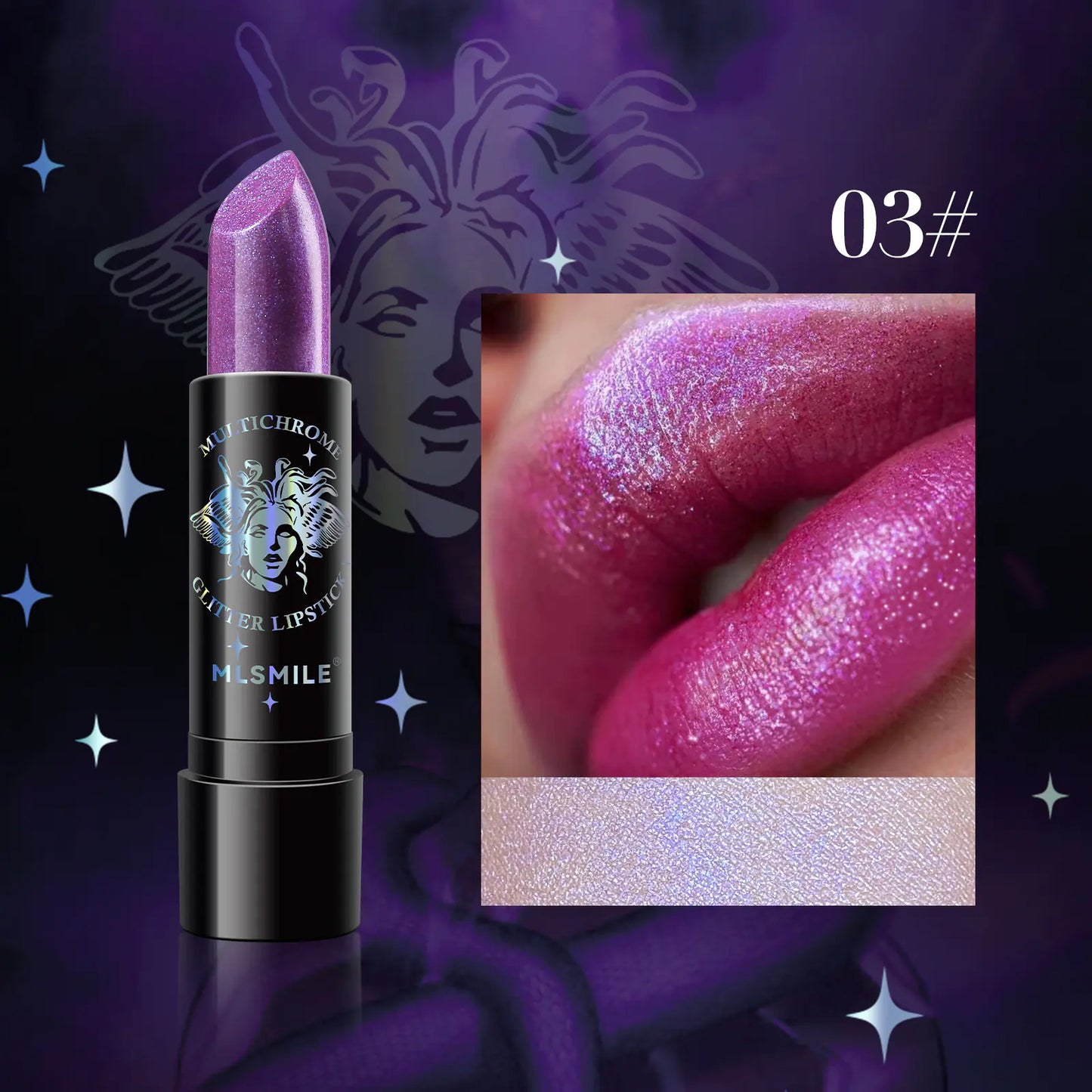 Ladies Sparkly Pearl Christmas Lipstick