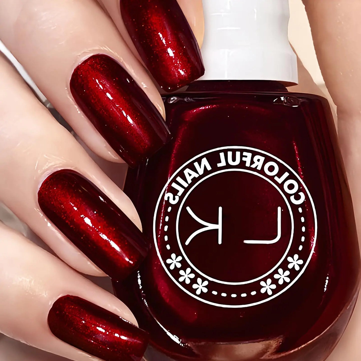 Dark Burgundy Nail Polish Quick Dry Pearl Dark Red Nail Polish Long Wearing Highly Reflective Wine Nail Polish Dark Cherry Nail Polish Glossy Deep Blood Red Gel Nail Polish for Women & Girls