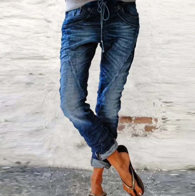 Stretch Elastic Waist Women's Jeans