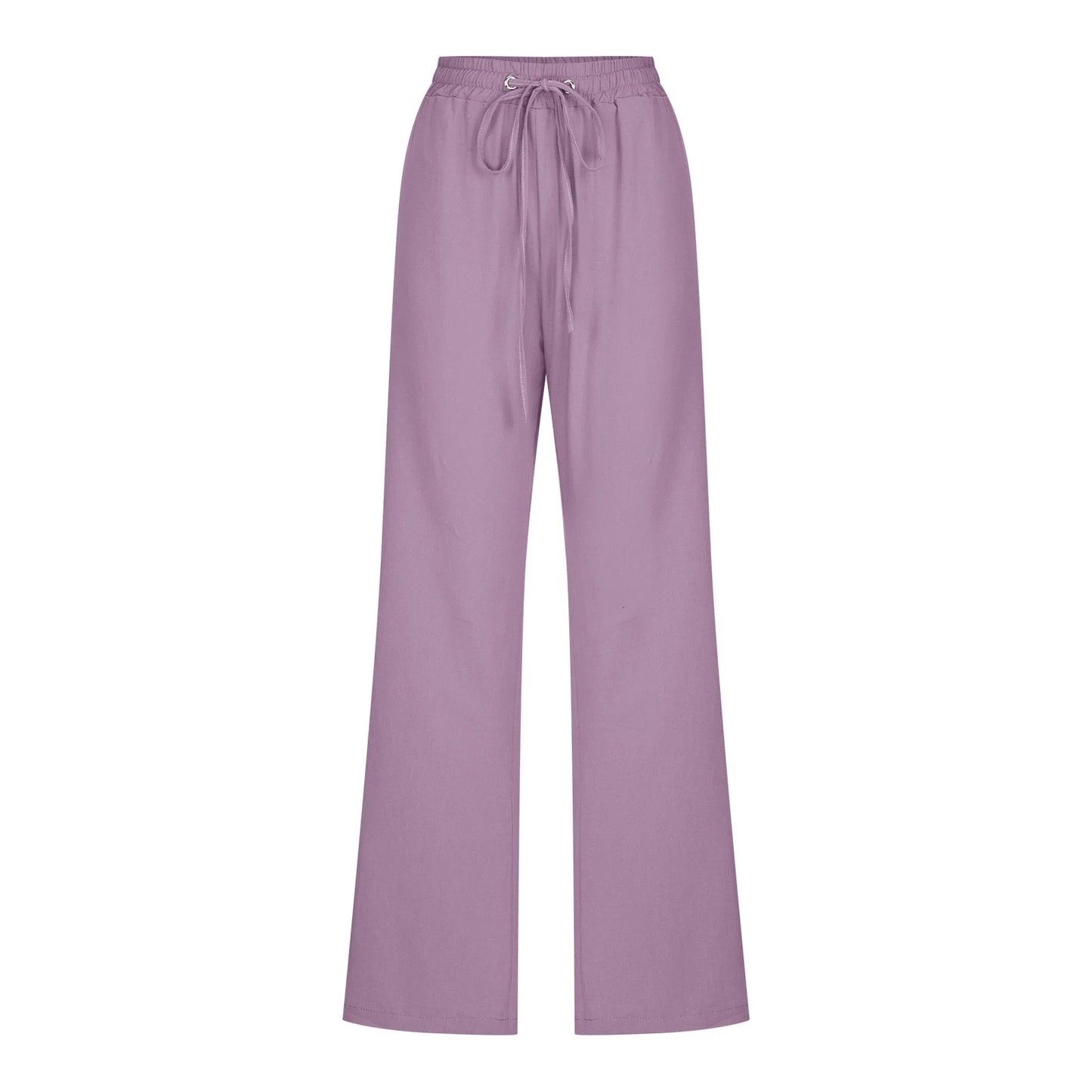 Linen Pants for Women Summer Casual Lightweight Drawstring Pants Women Straight Leg Pants Yoga Pants with Pocket for Women