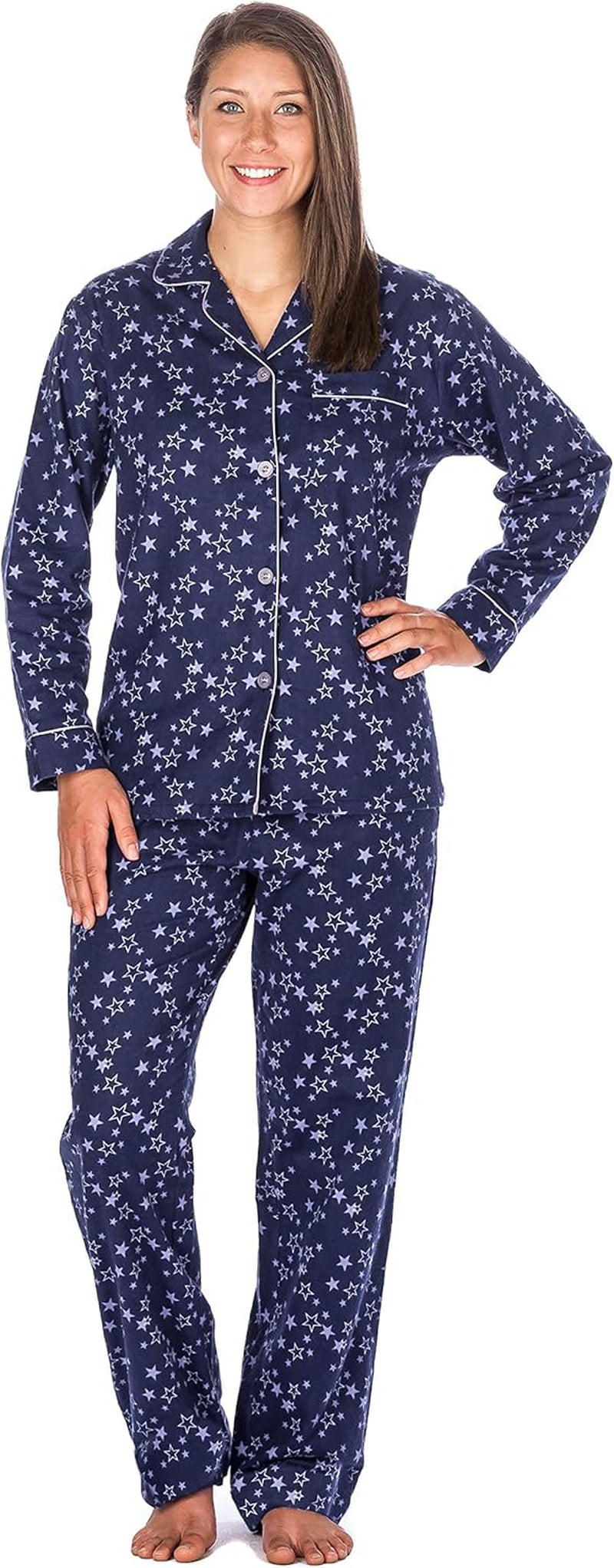 Women'S Flannel Pajamas - 2Pc Winter Pajama Set