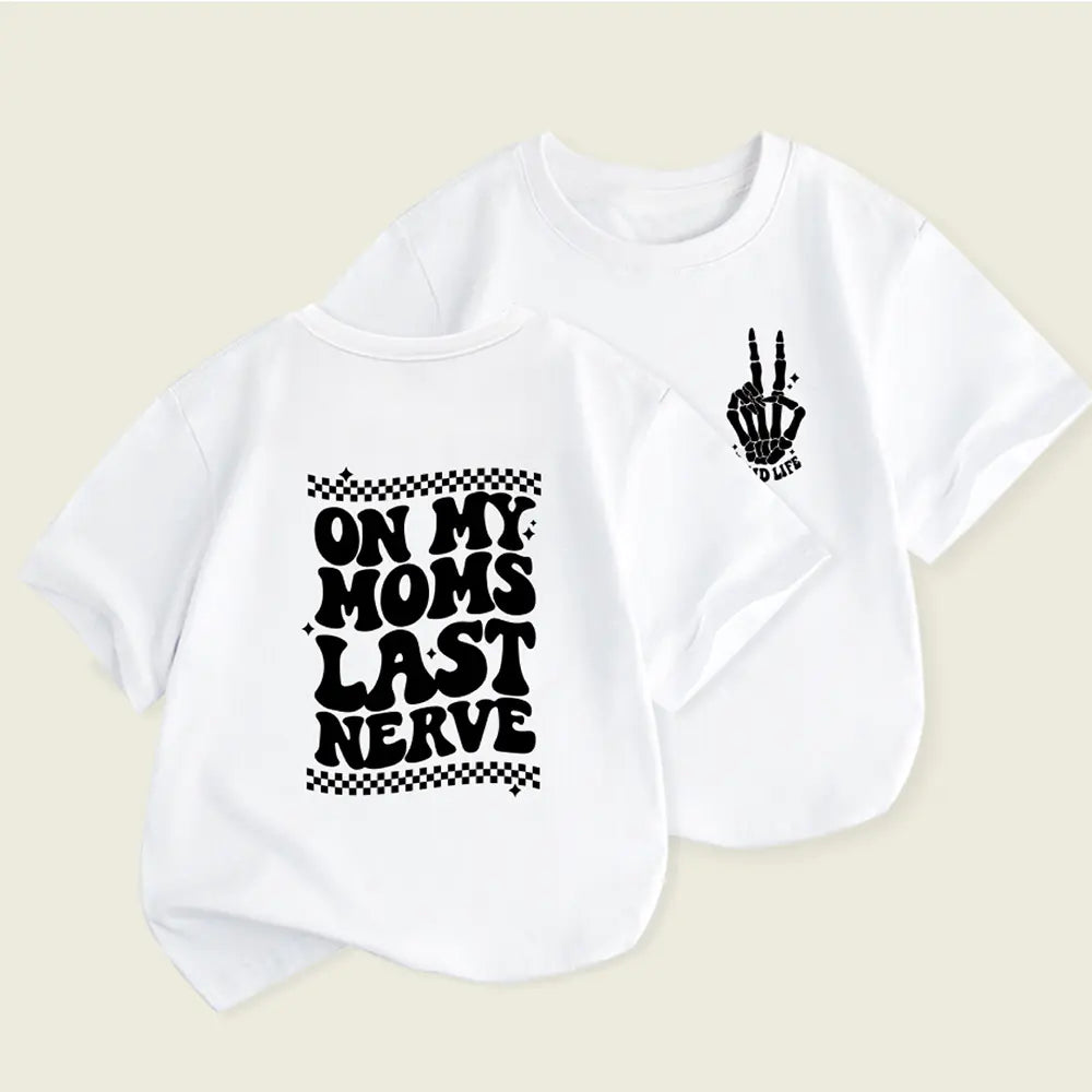 Children's Casual Round Neck T-shirt with Letter Print