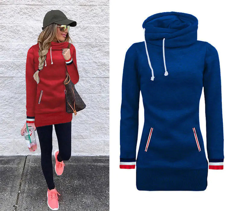 Hooded Fleece Sweatshirt for Fall and Winter