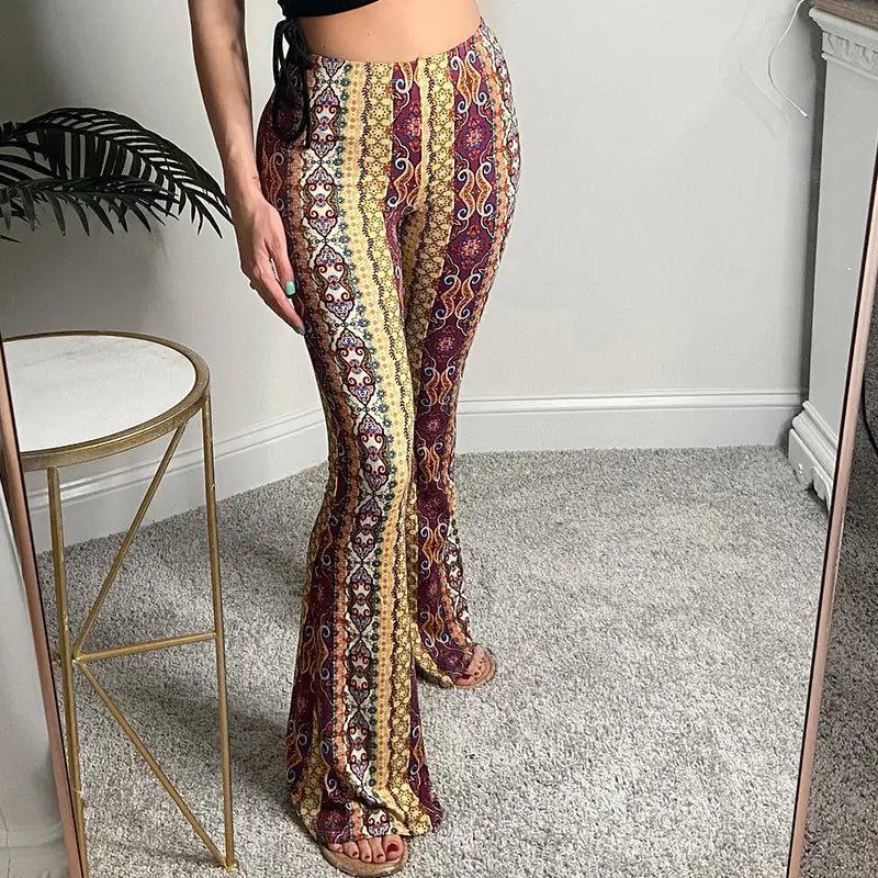 Women's Printed Flared Leggings