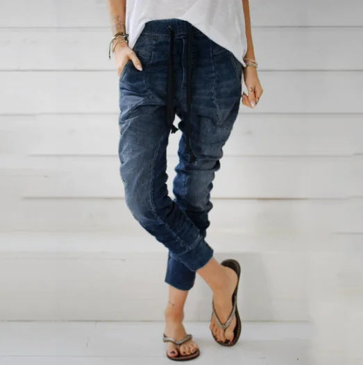 Stretch Elastic Waist Women's Jeans