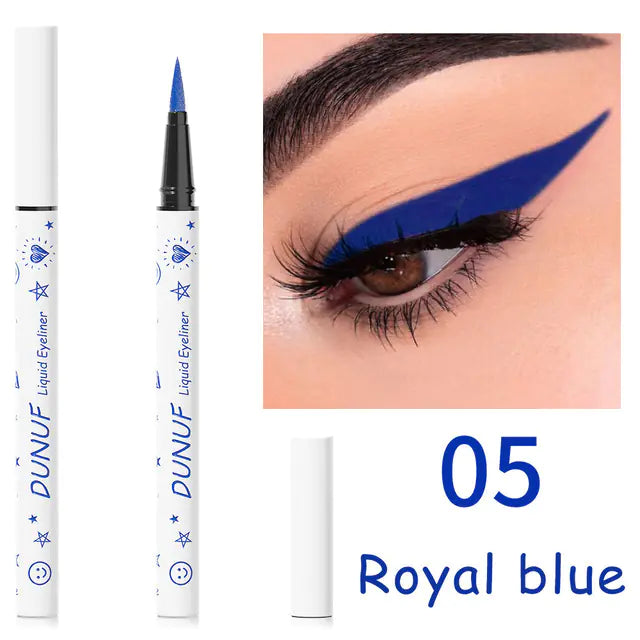 12 Color Waterproof Liquid Eyeliner Pencil Set