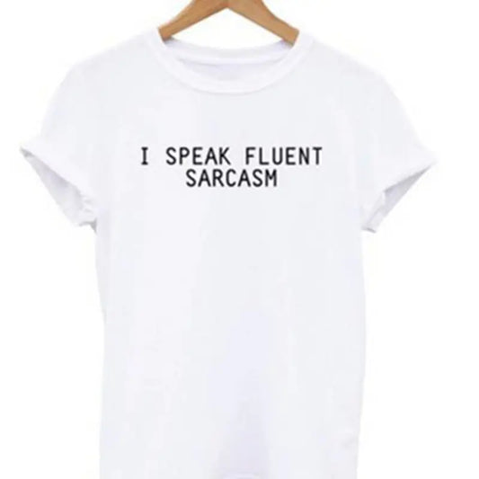 Letter Print Round Neck T-Shirt