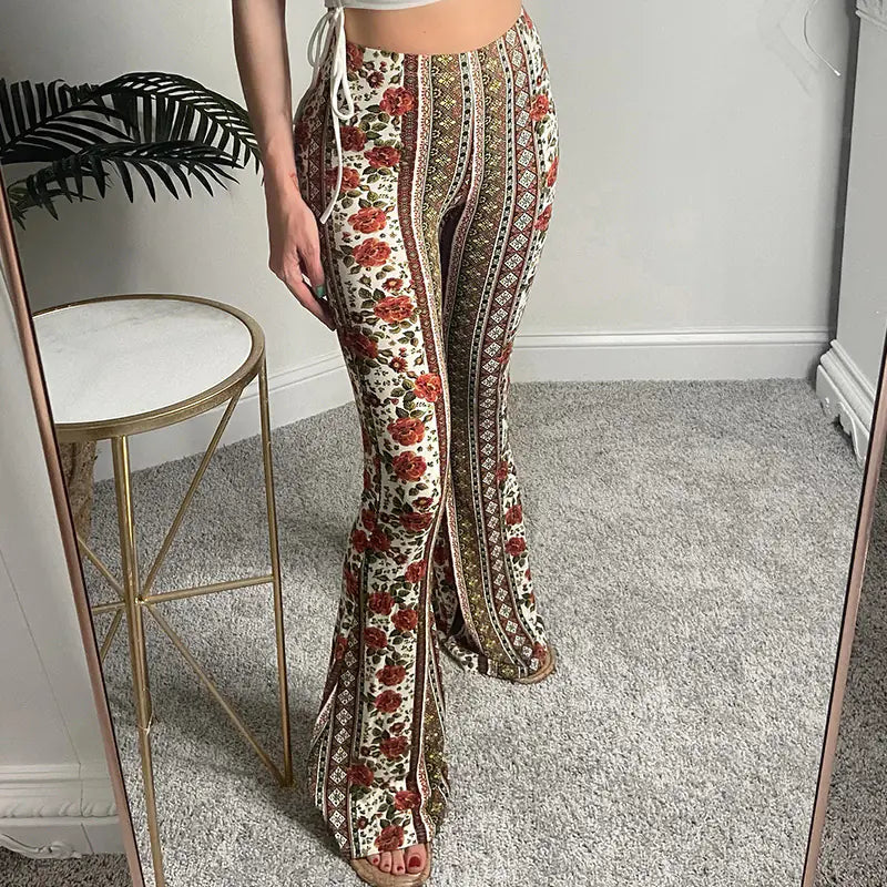 Women's Printed Flared Leggings