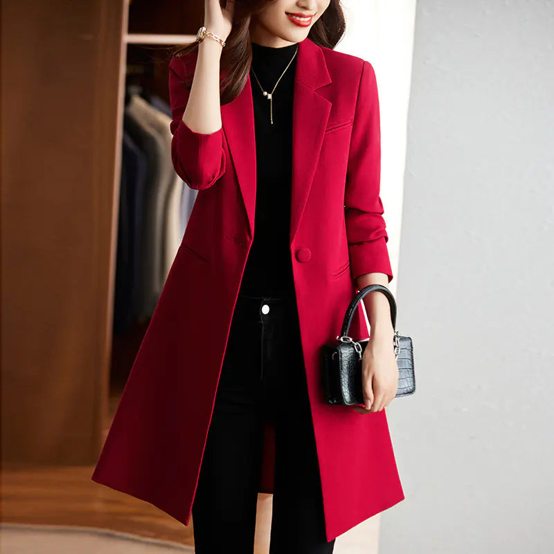 Korean Women's Formal Suit and Commuting Windbreaker