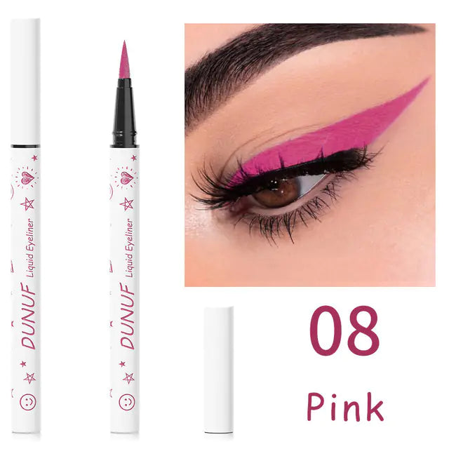 12 Color Waterproof Liquid Eyeliner Pencil Set