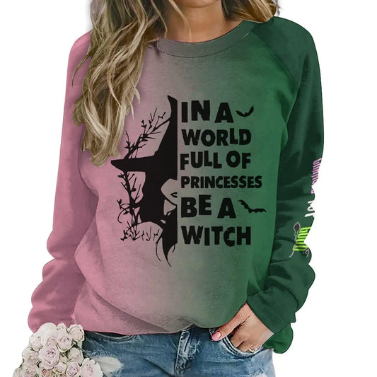 Wicked Shirts for Women Crewneck Plus Size Wicked The Musical Clothing Pink and Green Wicked Shirt Wicked Outfit Women 2024 Fashion Changed for Good Sweatshirt Witch Princess Tops S