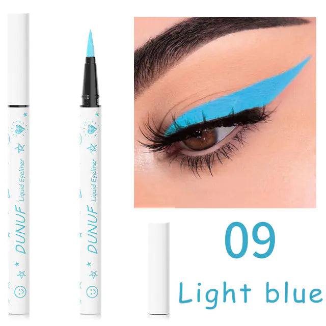 12 Color Waterproof Liquid Eyeliner Pencil Set