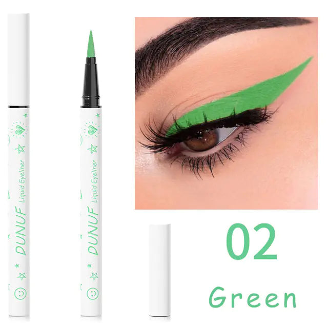 12 Color Waterproof Liquid Eyeliner Pencil Set