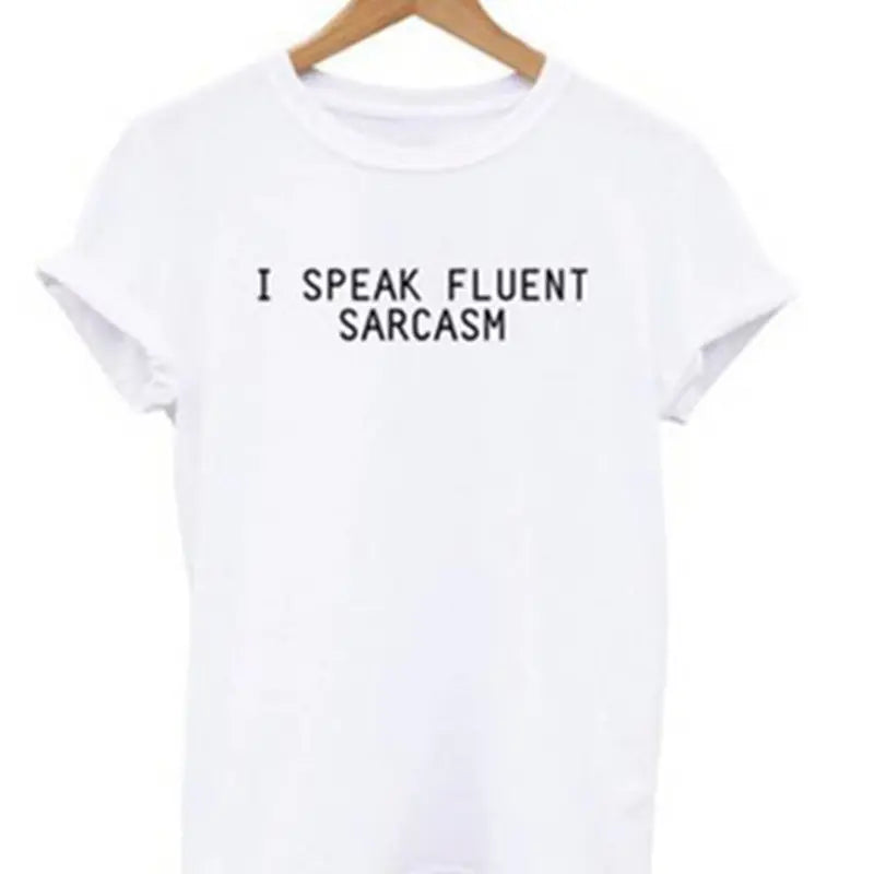 Letter Print Round Neck T-Shirt
