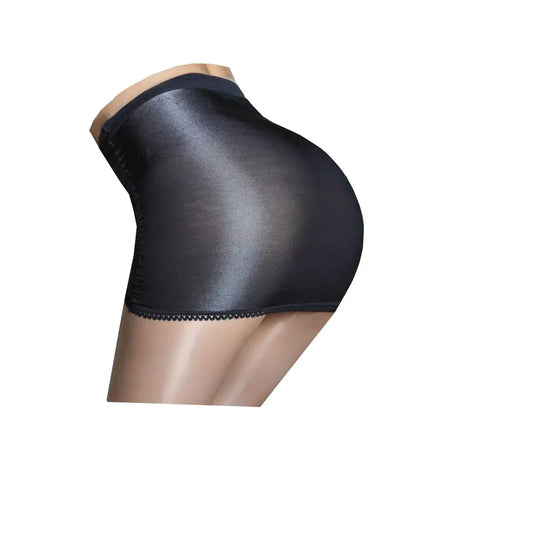 Long-Perfect Womens Super Shiny Shaping Miniskirt Oily Bright Shimmery Stockings Skirt (Blue)