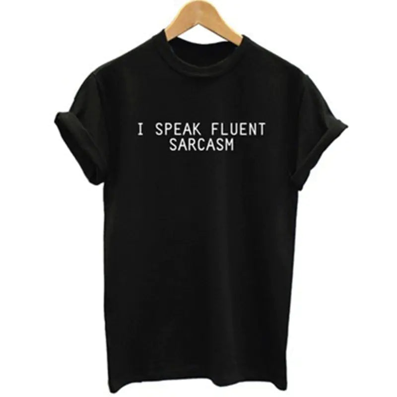 Letter Print Round Neck T-Shirt