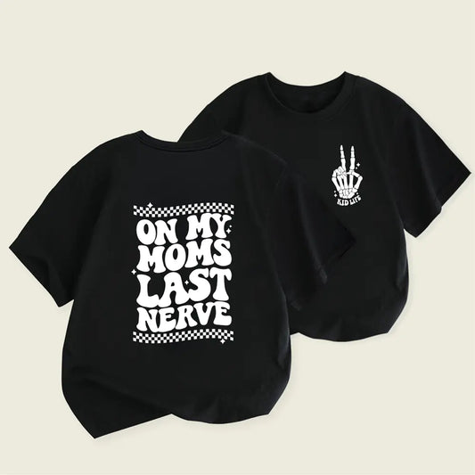 Children's Casual Round Neck T-shirt with Letter Print