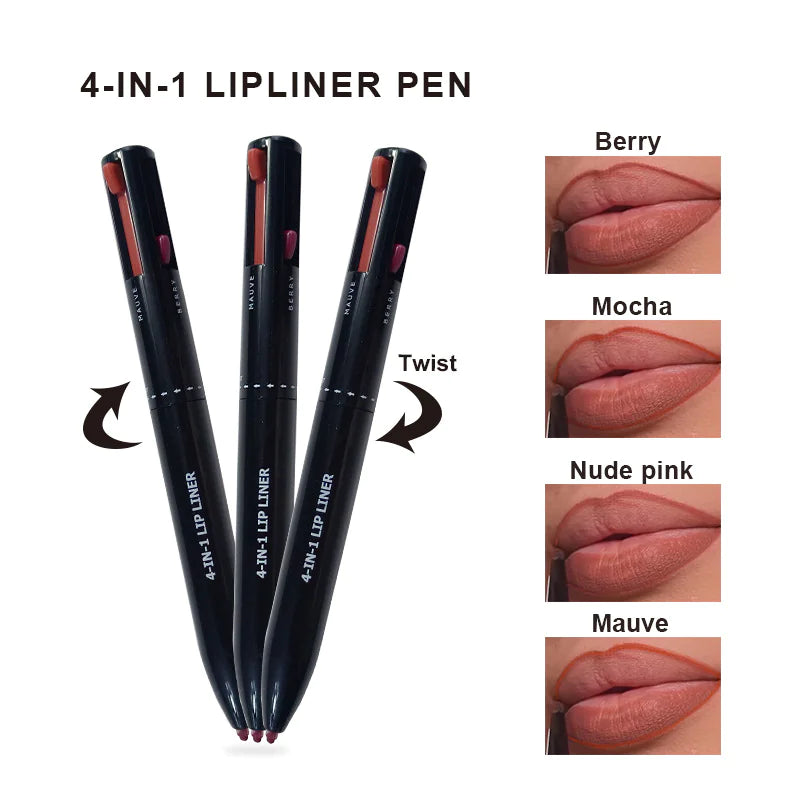 4-in-1 Waterproof Lip & Eyeliner Pencil