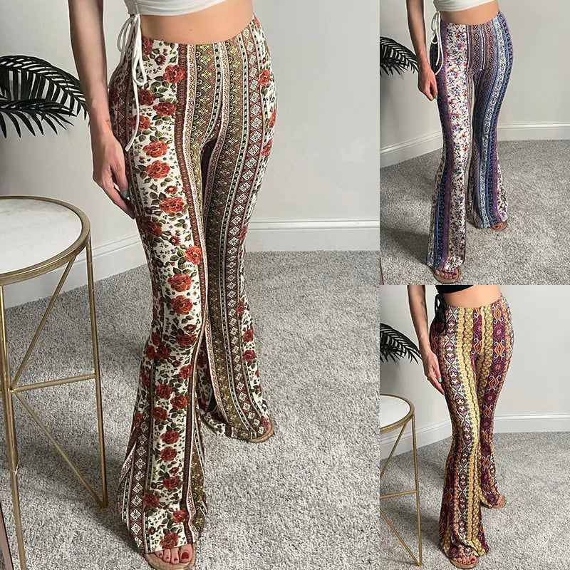 Women's Printed Flared Leggings